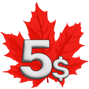 $5 dollar minimum deposit online casinos Canada