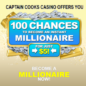 Captain Cooks bonus 100 free spins