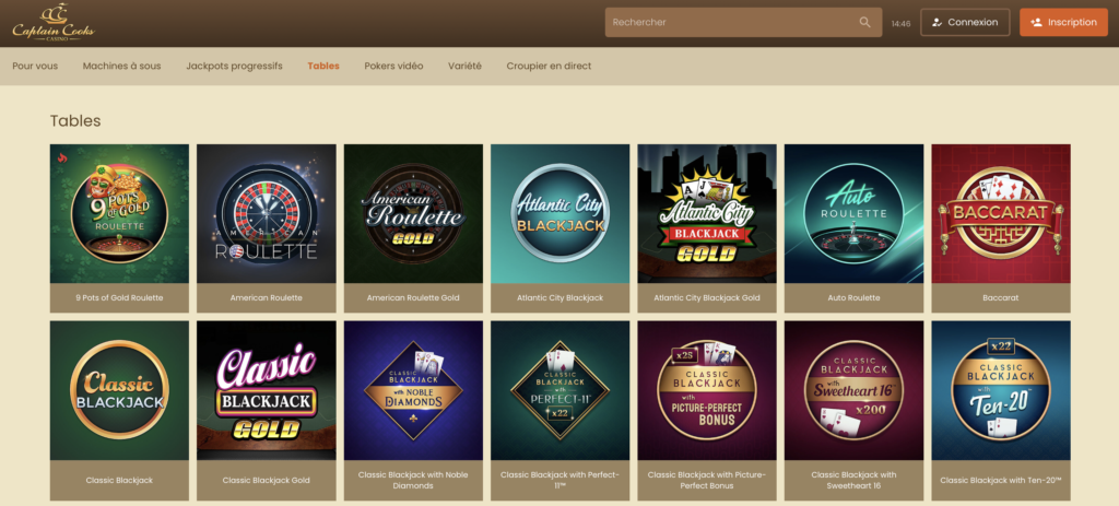 jeux populaires captain cooks