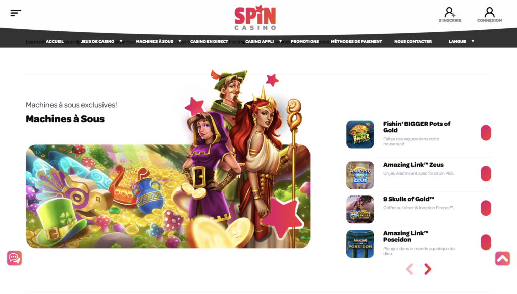spin casino games