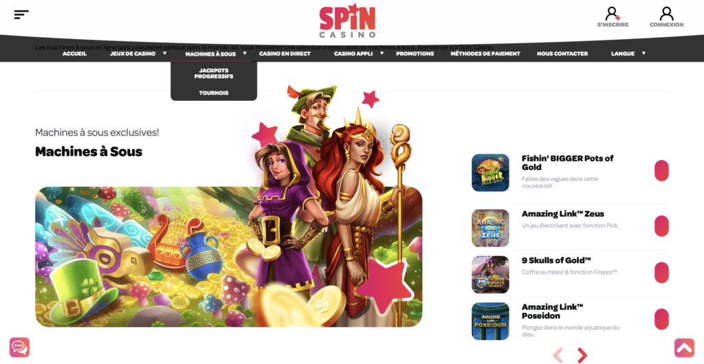 Spin Palace Machines a sous