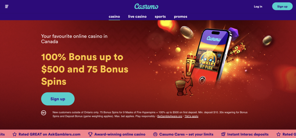 Casumo Casino Bonus de Bienvenue