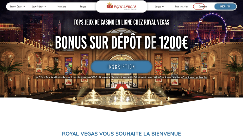 Royal Vegas Casino Bonus de Bienvenue