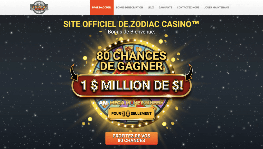Zodiac Casino Bonus