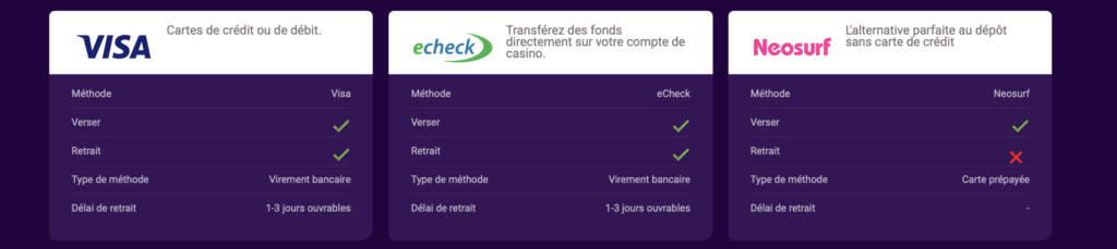 echeck sur jackpot casino