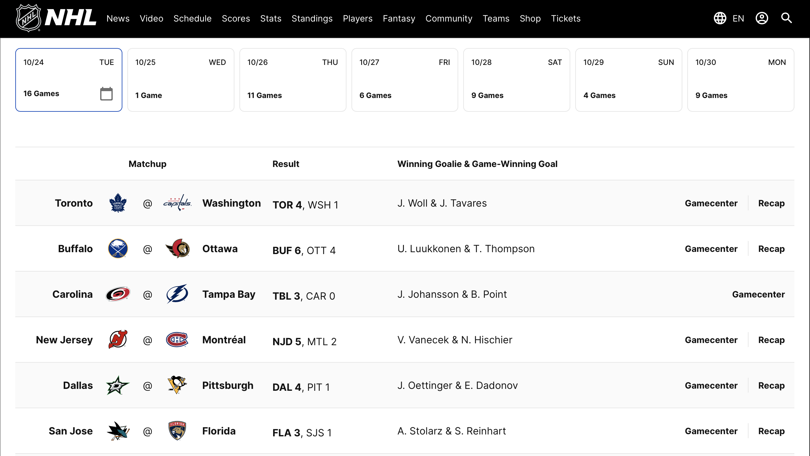 NHL Upcoming events betting online