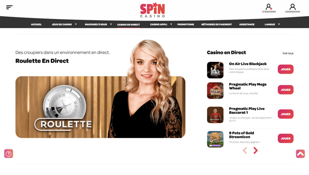 spin casino en direct