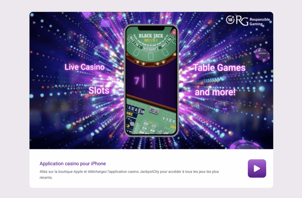 application Jackpot City