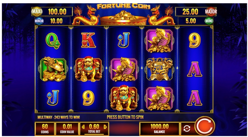 Fortune Coin Slot Paylines