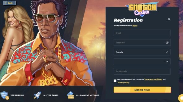 Snatch Casino registration